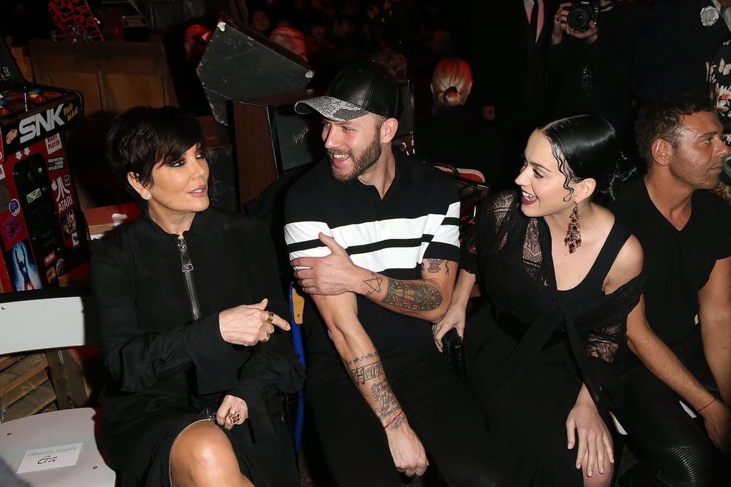 Katy Perry and Kris Jenner struck up a conversation with costume designer Johnny Wujek.