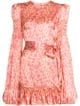The Vampire's Wife Whole Lotta Frilled Shirred Floral-Print Mini Dress