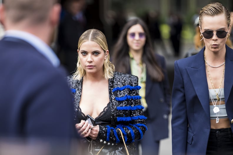 Sept. 2018: Ashley Watches Cara Walk in Paris Fashion Week