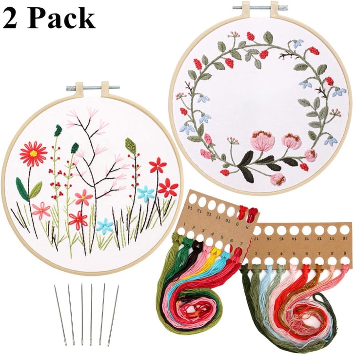 2Pack Embroidery Kit with Pattern Best Cross Stitch Embroidery Kits