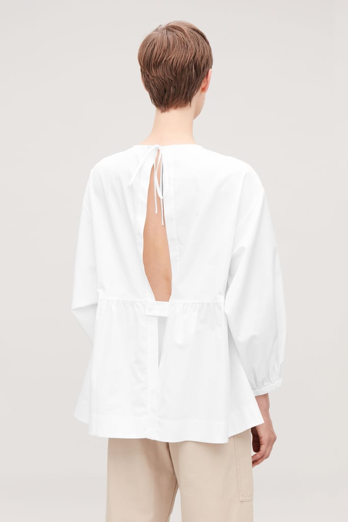 COS Open-Back Gathered Top