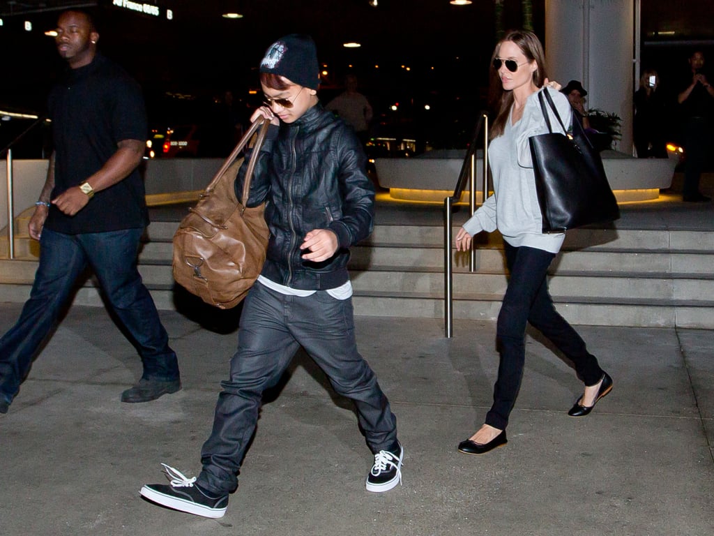 Angelina Jolie and Maddox at LAX | February 2014