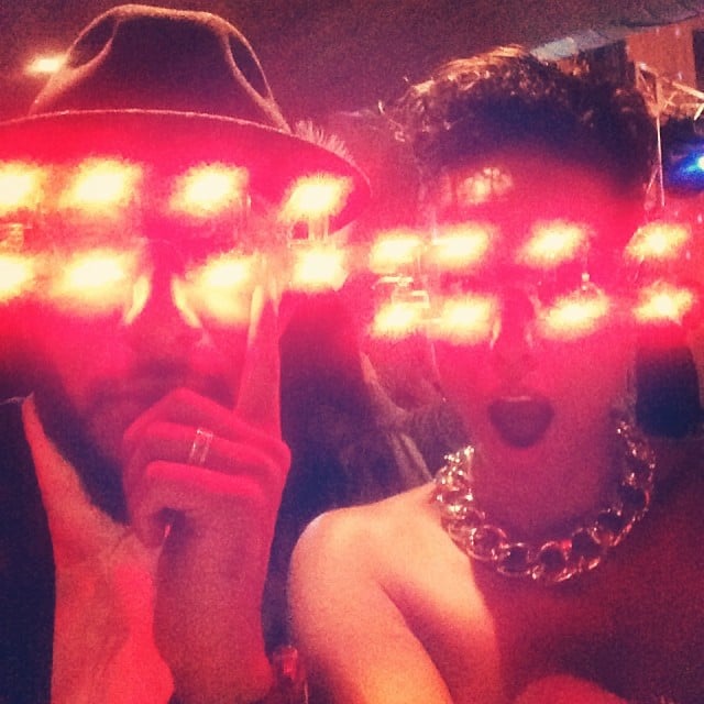 Swizz Beatz and Alicia Keys celebrated New Year's Eve with crazy light-up glasses.
Source: Instagram user therealswizzz