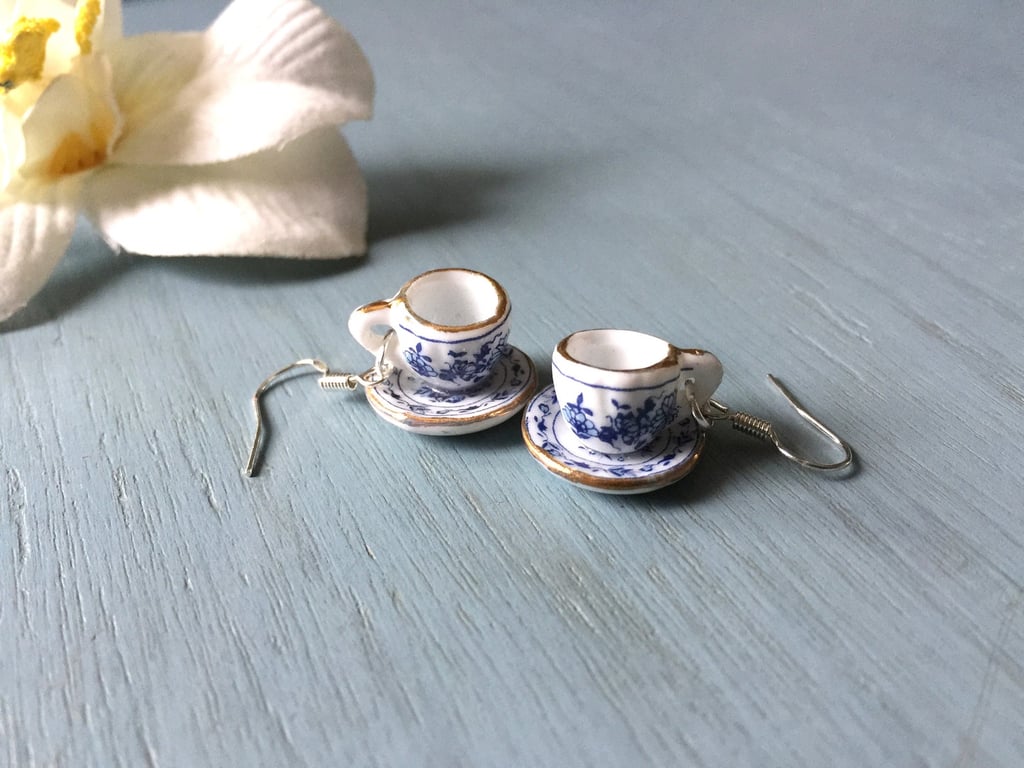 Best For Whimsy: Porcelain Teacup and Saucer Earrings