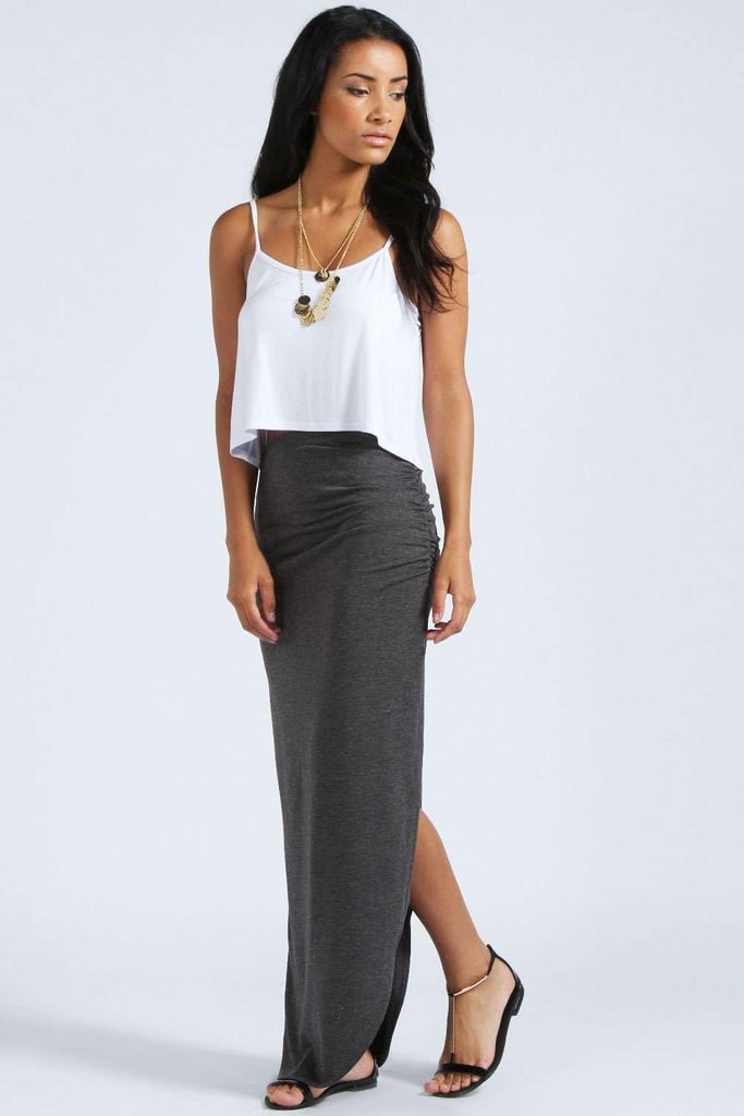 Boohoo Petite Michelle Viscose Maxi Skirt