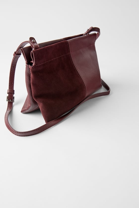 Zara Double Leather Crossbody Bag
