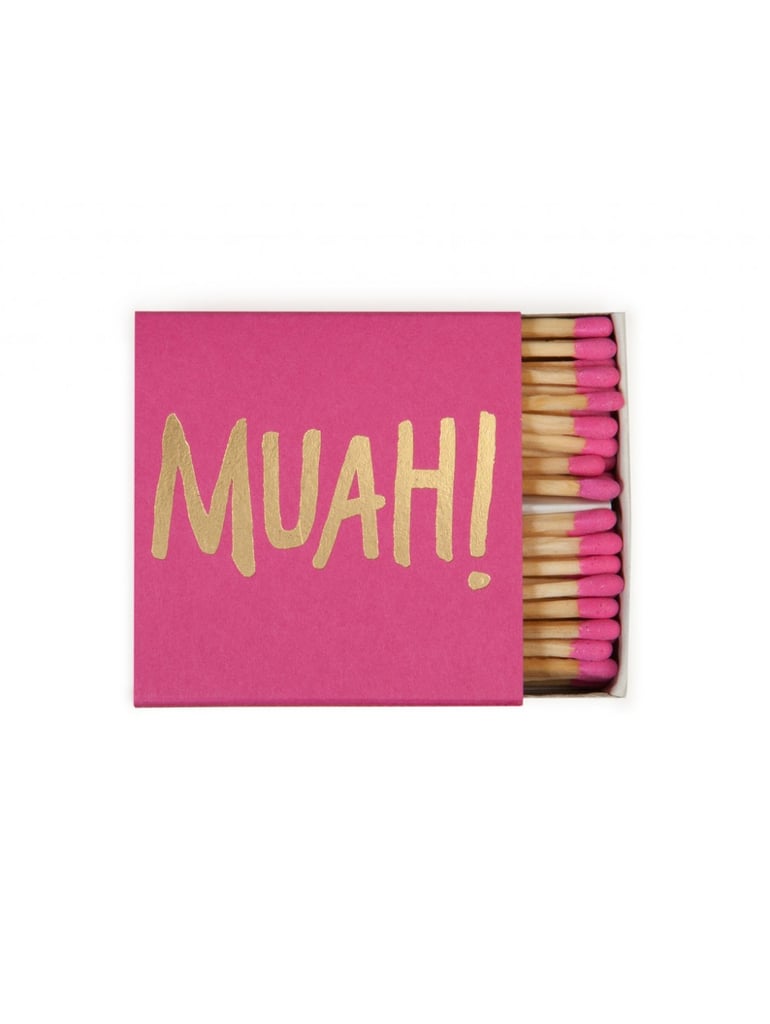 This Muah! Matchbook ($6) is perfect for lighting romantic candles.