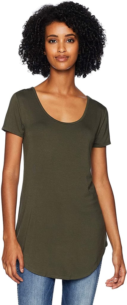 Daily Ritual Women's Jersey Short-Sleeve Scoop-Neck Longline T-Shirt