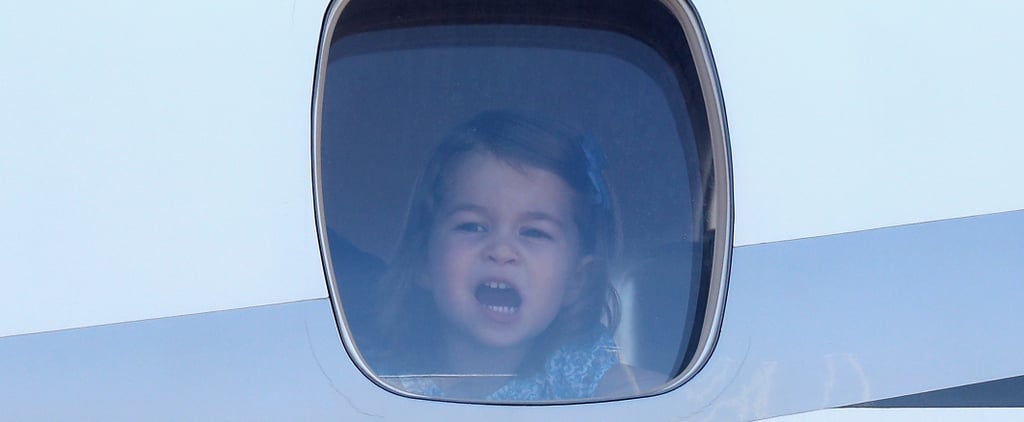 George and Charlotte Looking Out of Plane Windows Pictures