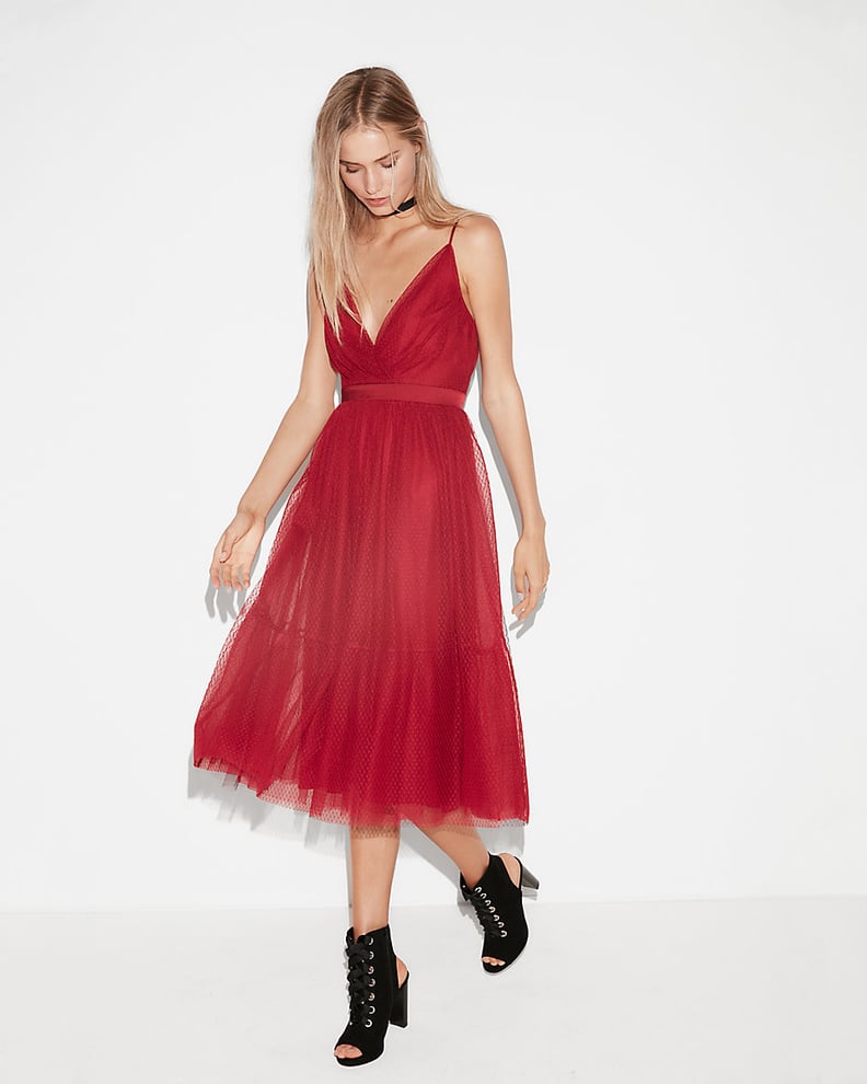 Express red sale velvet dress