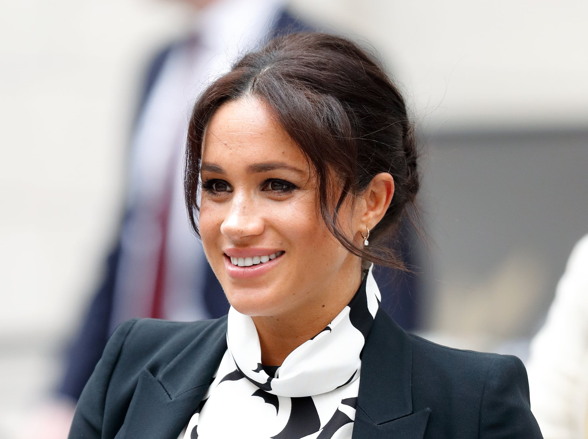 LONDON, UNITED KINGDOM - MARCH 08: (EMBARGOED FOR PUBLICATION IN UK NEWSPAPERS UNTIL 24 HOURS AFTER CREATE DATE AND TIME) Meghan, Duchess of Sussex attends a panel discussion, convened by The Queen's Commonwealth Trust, to mark International Women's Day at King's College London on March 8, 2019 in London, England. It was announced today that The Duchess of Sussex has become Vice-President of The Queen's Commonwealth Trust, of which The Queen is Patron and The Duke of Sussex is President. (Photo by Max Mumby/Indigo/Getty Images)