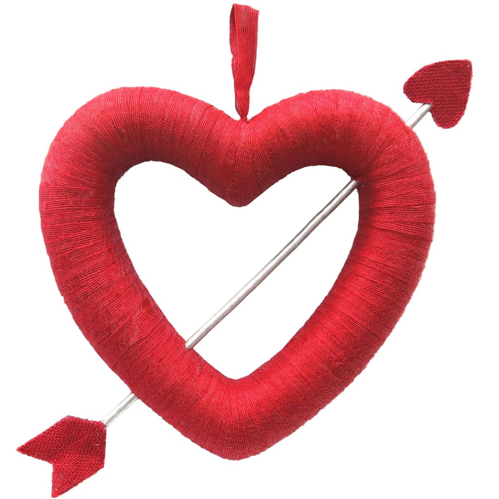 Valentine Burlap Red Heart Wreath ($10)