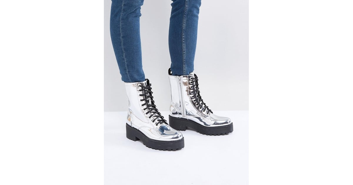 faux leather calf boots monki