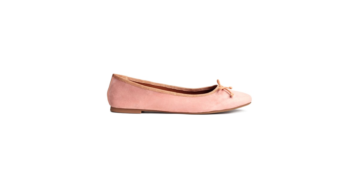 h&m white ballet pumps