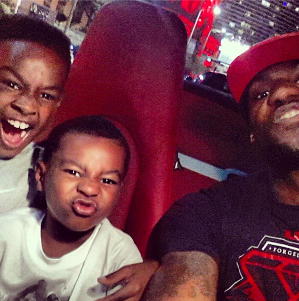 LeBron James With LeBron Jr. and Bryce