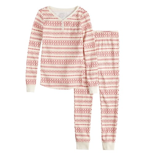 LC Lauren Conrad Jammies For Your Families Knit Winter Fairisle Pajama Set