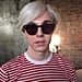 Evan Peters as Andy Warhol on AHS Cult