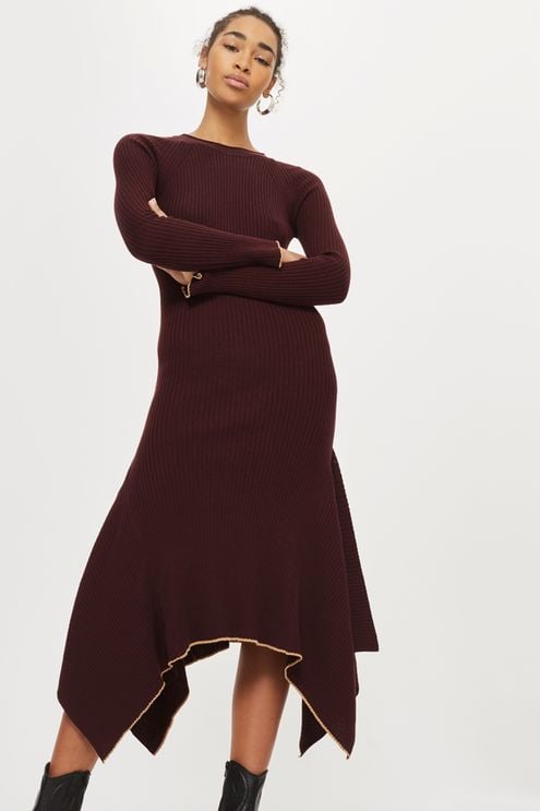 Topshop Asymmetric Hem Dress