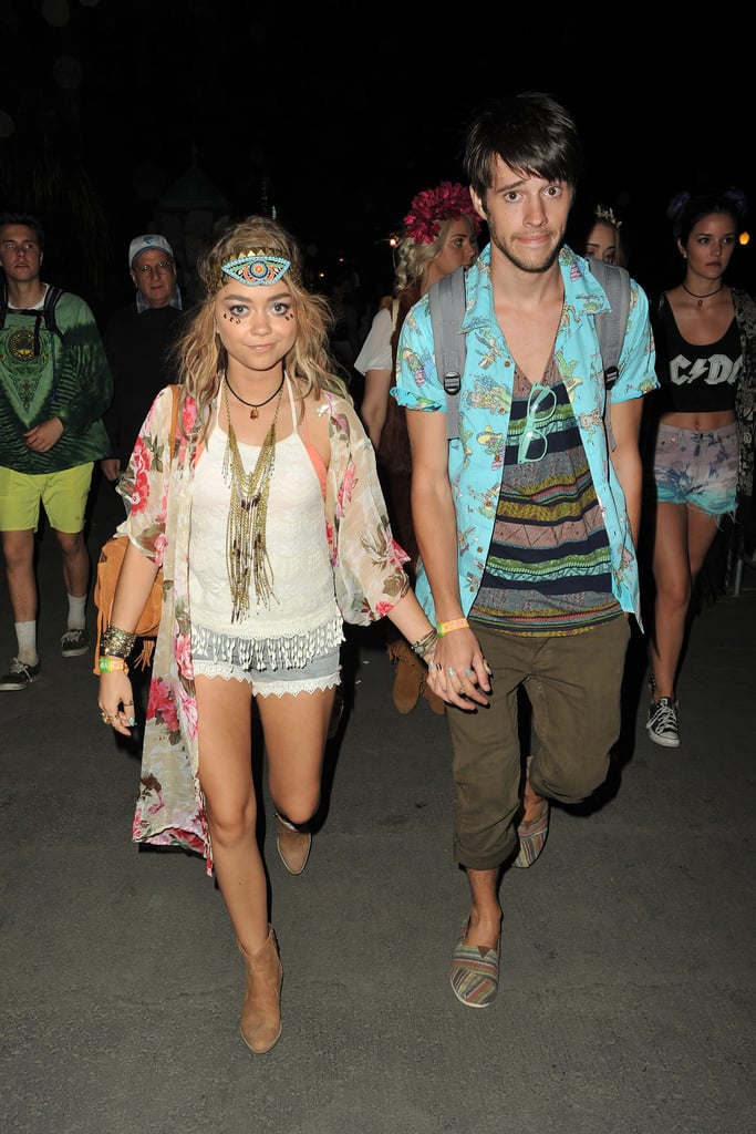 Sarah Hyland and boyfriend Matt Prokop stayed close.