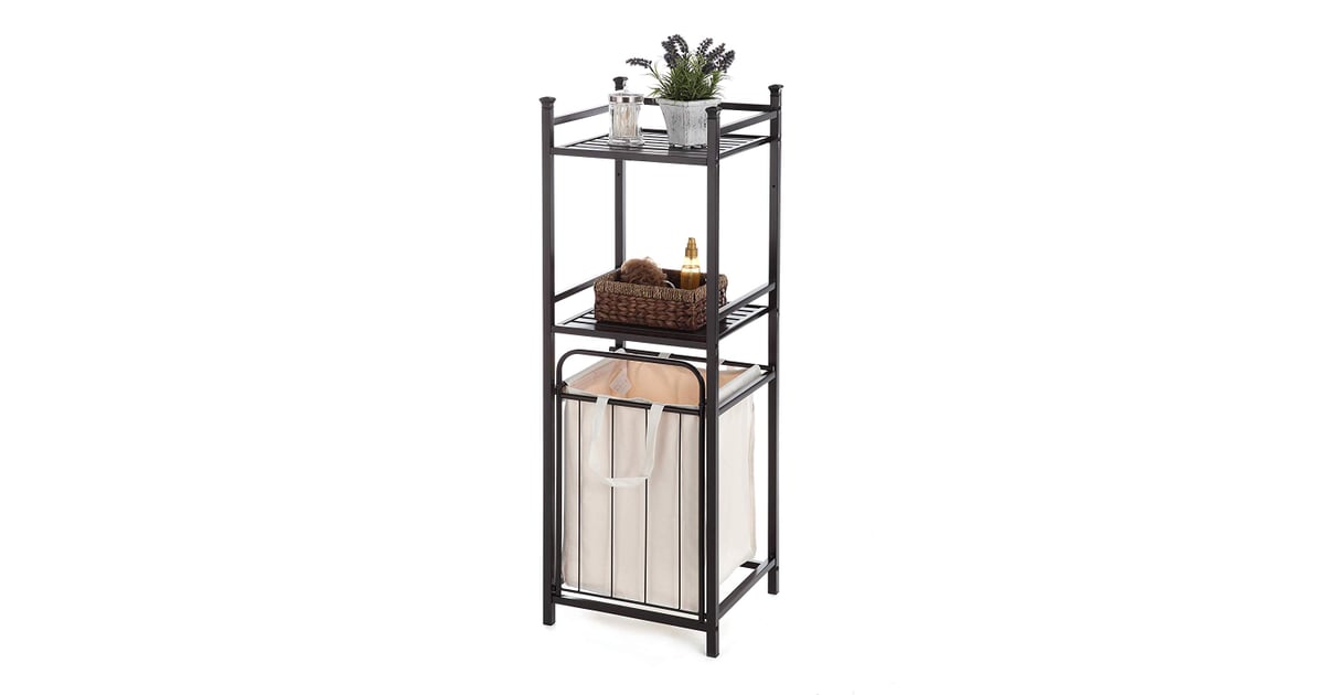 Home Zone Bathroom Storage Shelf With Laundry Basket Sorter Best