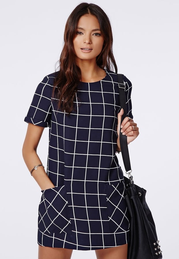 Missguided Boxy Grid Check Shift Dress