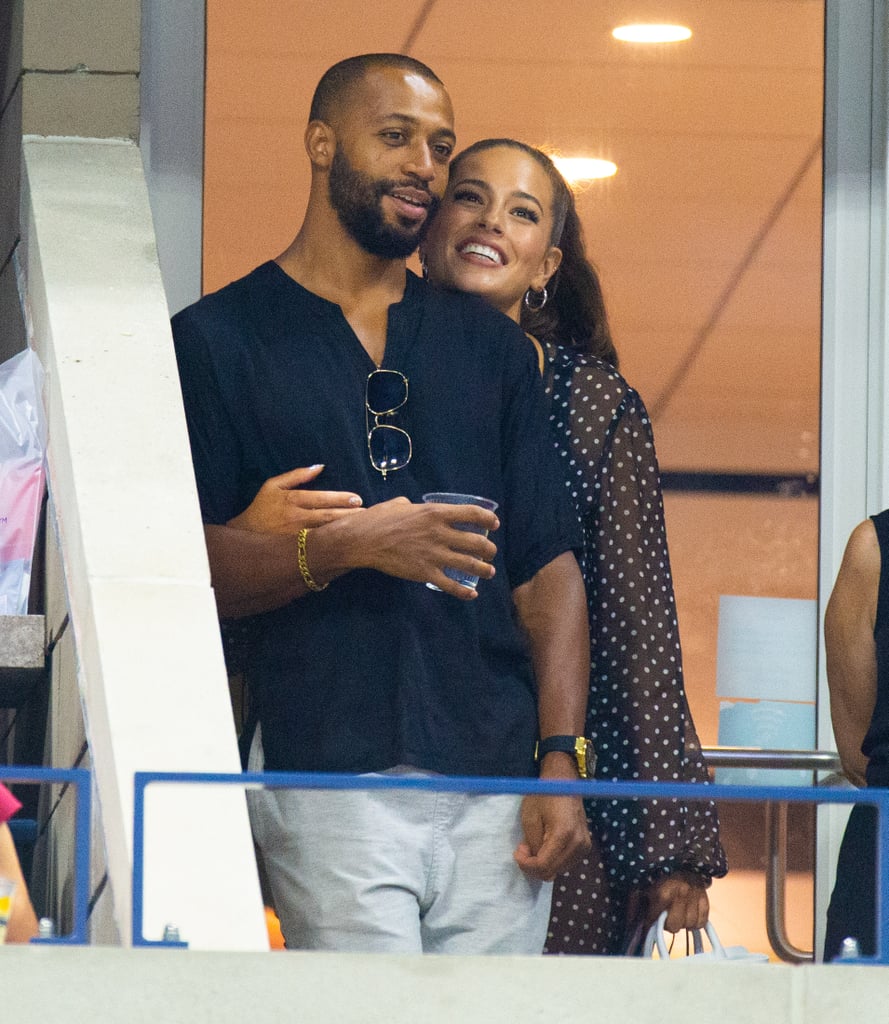 Ashley Graham and Justin Ervin at the 2018 US Open