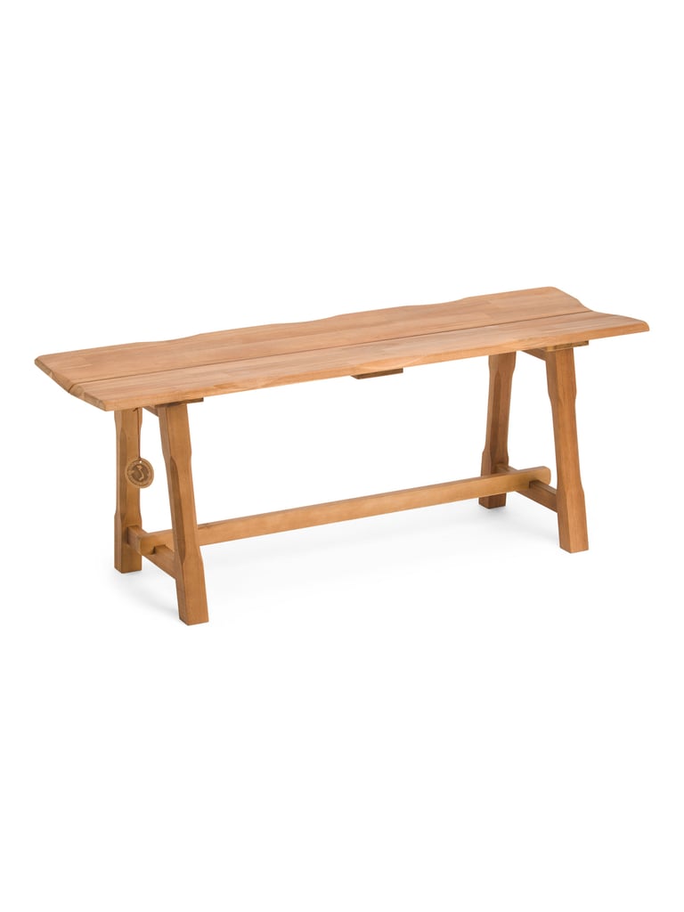 Outdoor Live Edge Acacia Bench