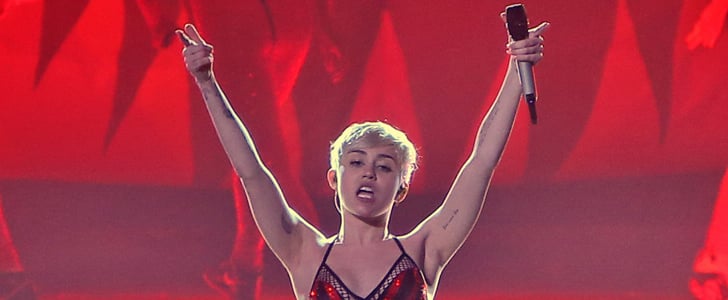 Miley Cyrus Performs in Her Underwear