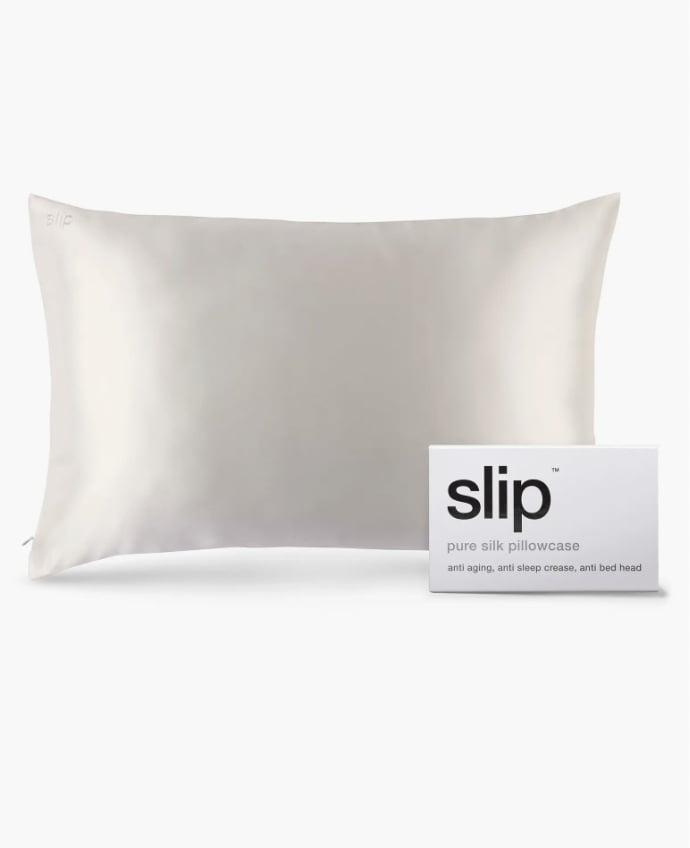 Slip Pure Silk Pillowcase ($115)
Believe it or not, the right pillowcase can make or break your beauty routine. A cotton option can strip your face of moisture, while silk and satin materials keep the skin nourished and hydrated. For that reason, Olympic gymanst Suni Lee swears by the Slip Pure Silk Pillowcase, and even keeps one at home and another at school. "The silk material helps to keep my hair looking the best in the morning and absorbs much less of my nighttime skin routine, which is important, because I do kind of lie there a lot on my face," she says. See why our editor says it's worth the hype in our Slip Pure Silk Pillowcase review.
Editor Quote: "The 100 percent silk pillowcase completely eliminates my bedhead and has improved the health of both my skin and my hair. [...] Ordinary cotton pillowcase can pull moisture and skincare products away from your skin, while silk pillowcases keep your hydration where it belongs — on your face." — Sarah Siegel, former assistant beauty editor