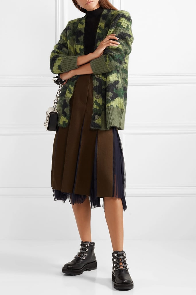 Proenza Schouler PSWL Wool Blend Jacquard Cardigan