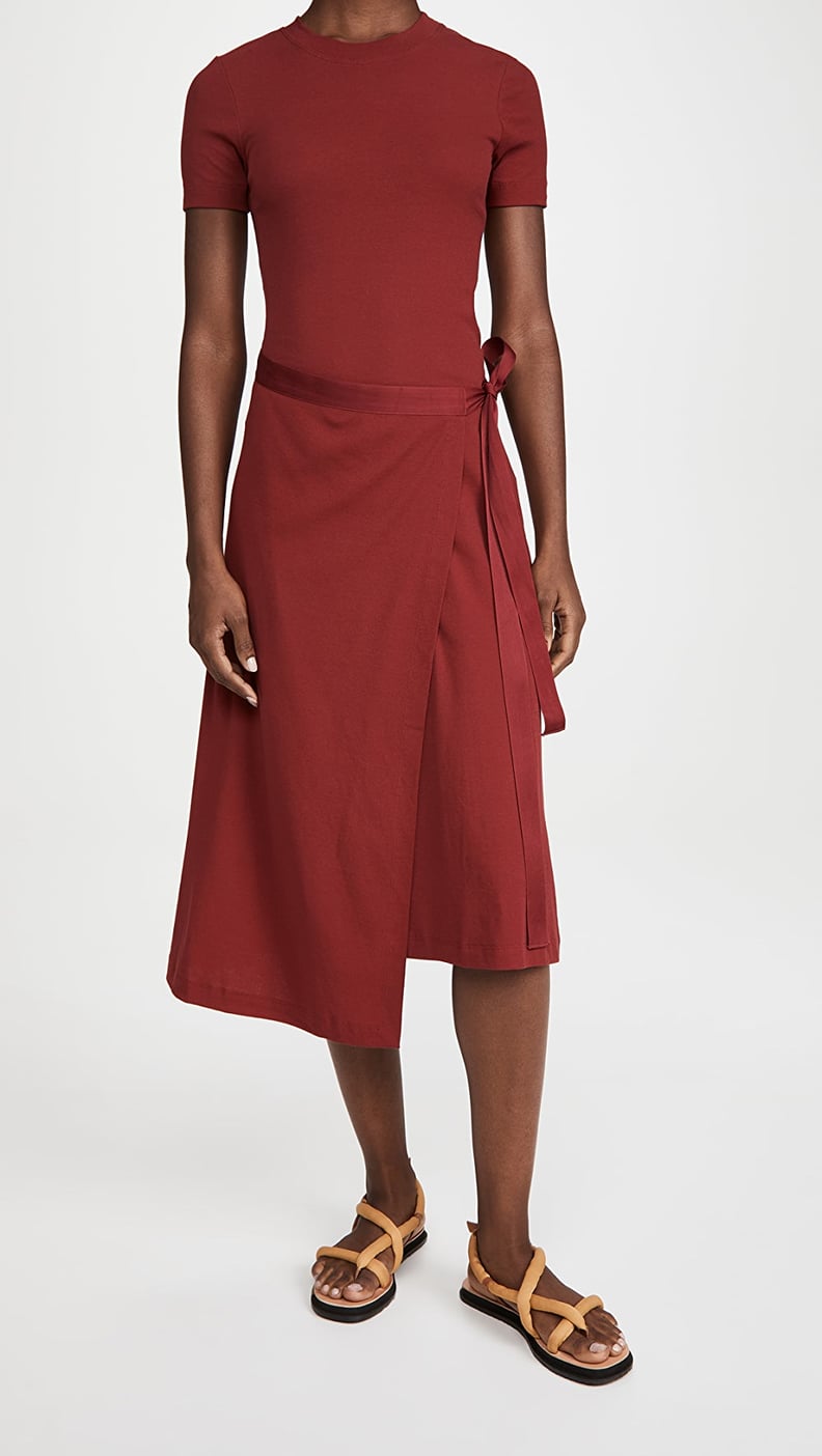 Rosetta Getty Short Sleeve Apron T-Shirt Dress