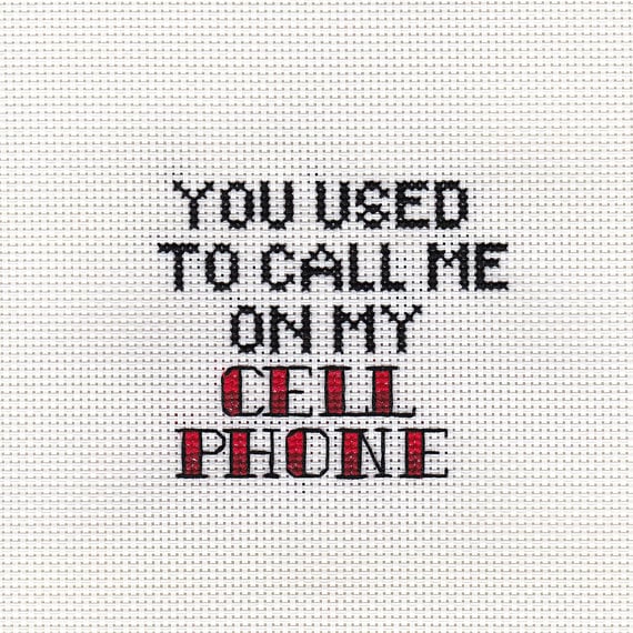 "Hotline Bling" Cross Stitch