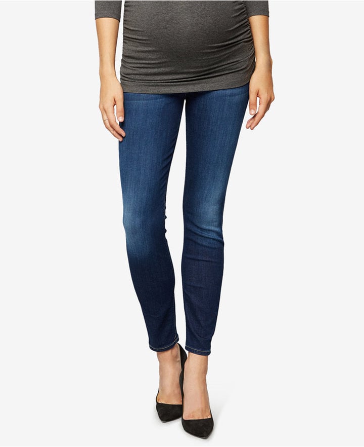 7 For All Mankind Maternity Dark Wash Skinny Jeans