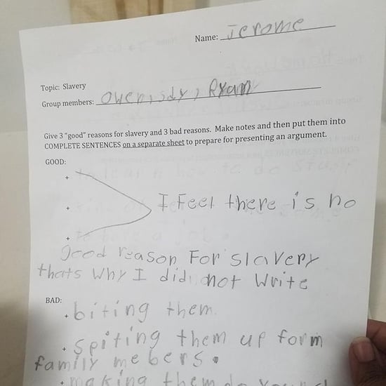 Homework Assignment on Good Reasons For Slavery