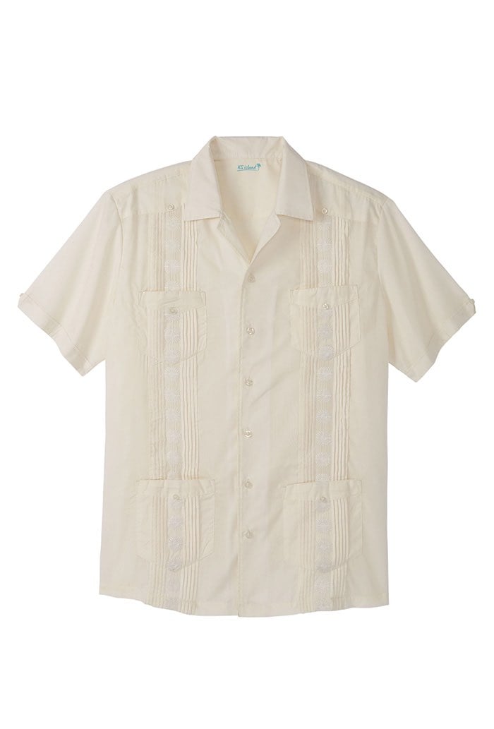 KingSize Short-Sleeve Guayabera Shirt by KS Island