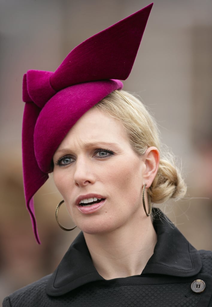 Zara watched races at the Cheltenham Horse Racing Festival in March 2012.