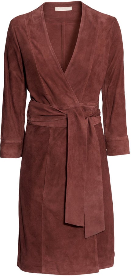 H&M Wraparound Suede Dress