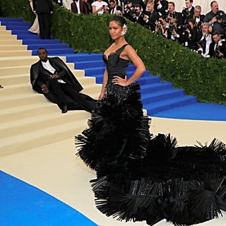 Diddy Lays on the Met Gala Red Carpet to Get the Best View