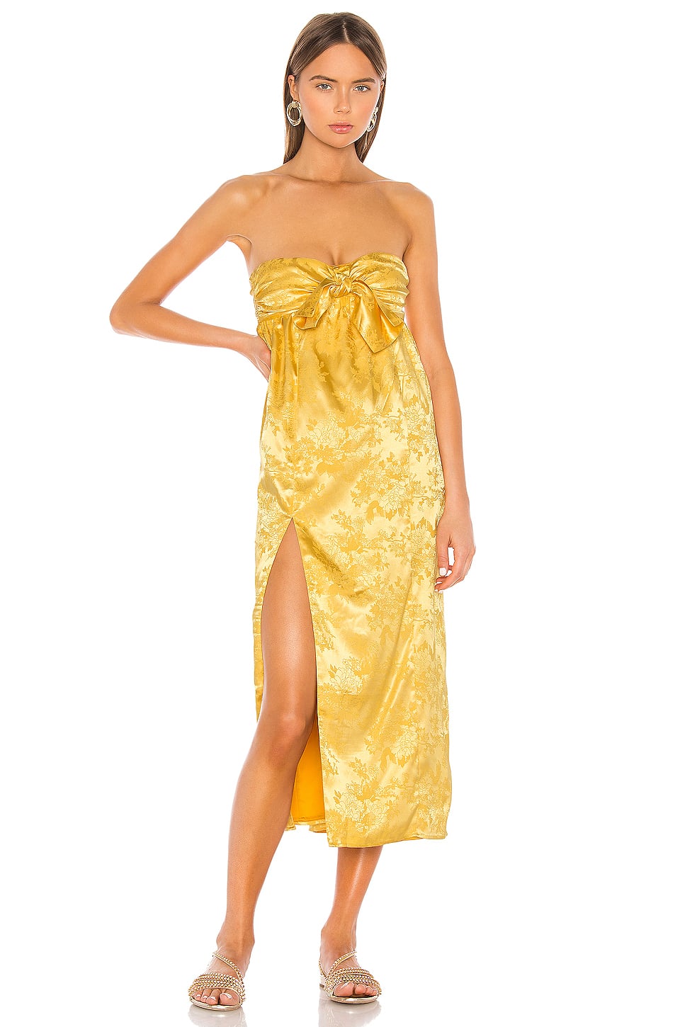Camila Coelho Lucia Dress in Golden Yellow from Revolve