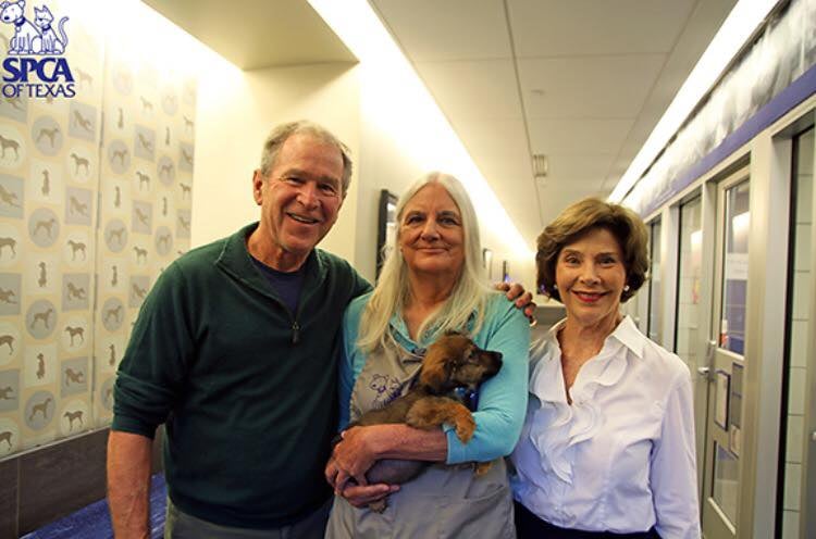 George W. Bush Adopts Puppy
