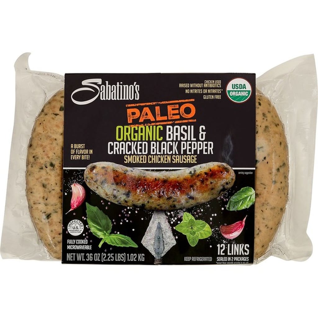 Sabatino's Basil and Cracked Black Pepper Chicken Sausage Keto Snacks