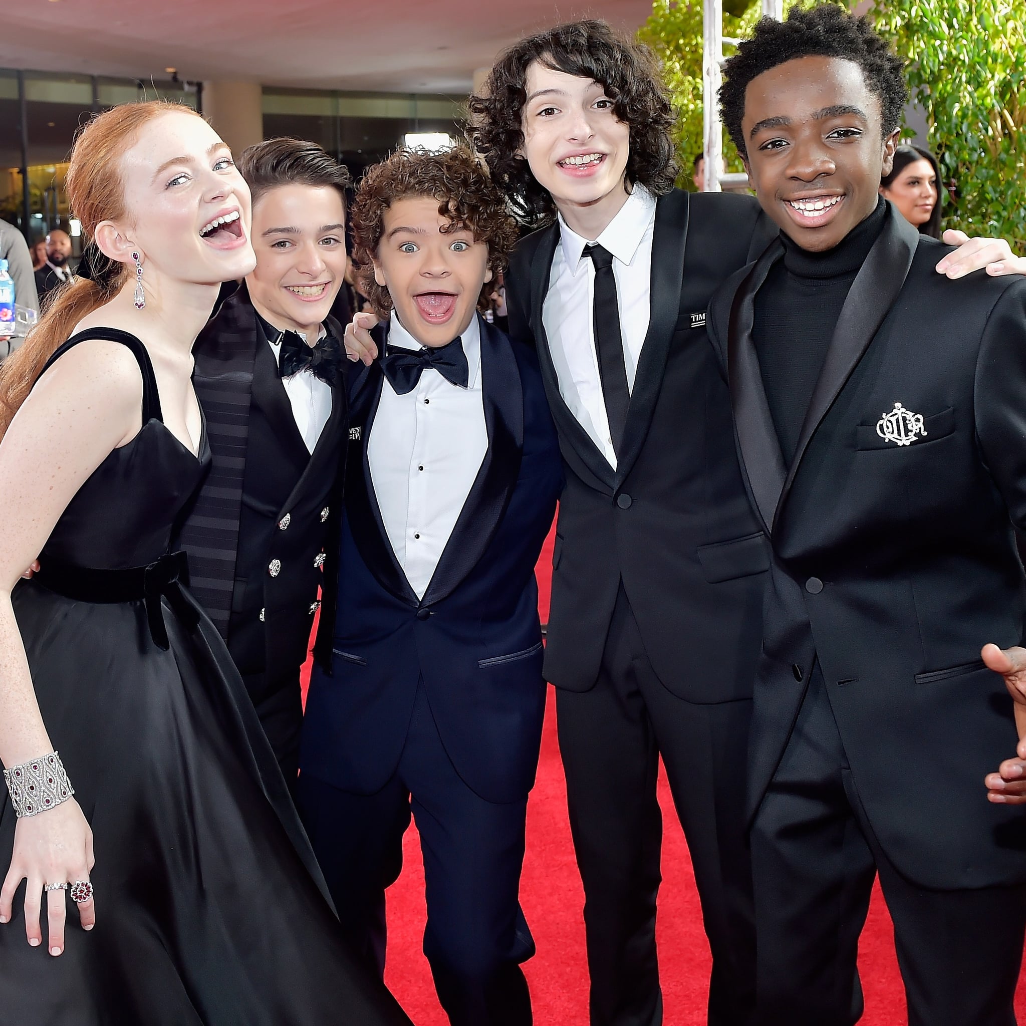 Stranger Things Cast At The 18 Golden Globes Popsugar Celebrity