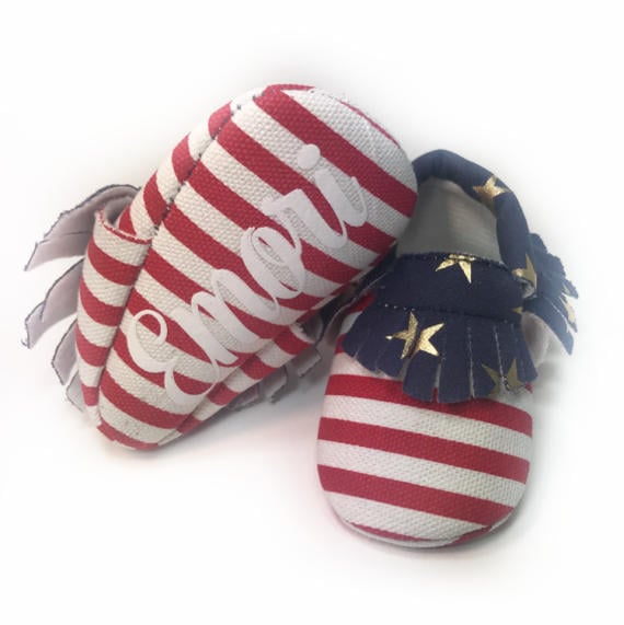 American Flag Baby Moccasin