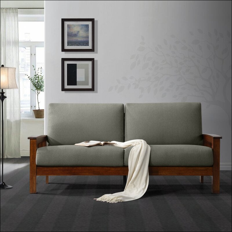 Hanna Square Arm Sofa With Reversible Cushions