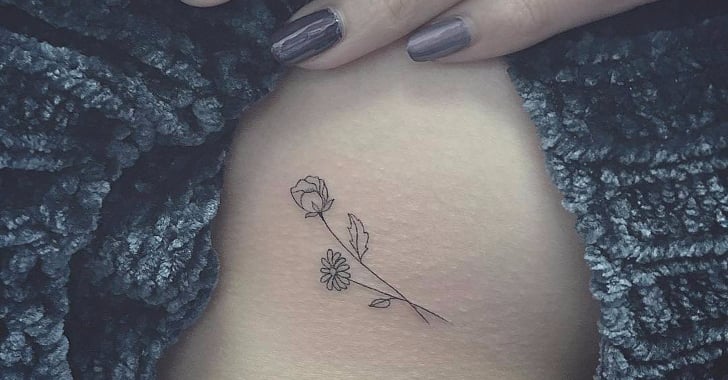 Tattoo tagged with flower side boob small single needle languages  tiny rose ifttt little nature english brave english word word  ghinko  inkedappcom