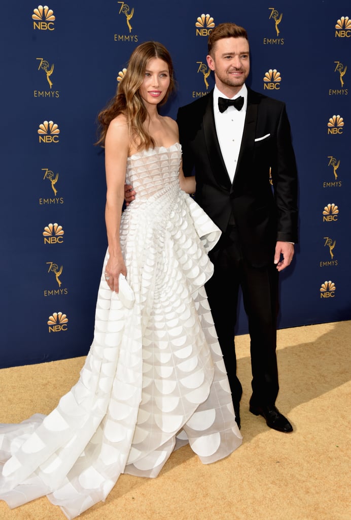 Justin Timberlake and Jessica Biel at the 2018 Emmys