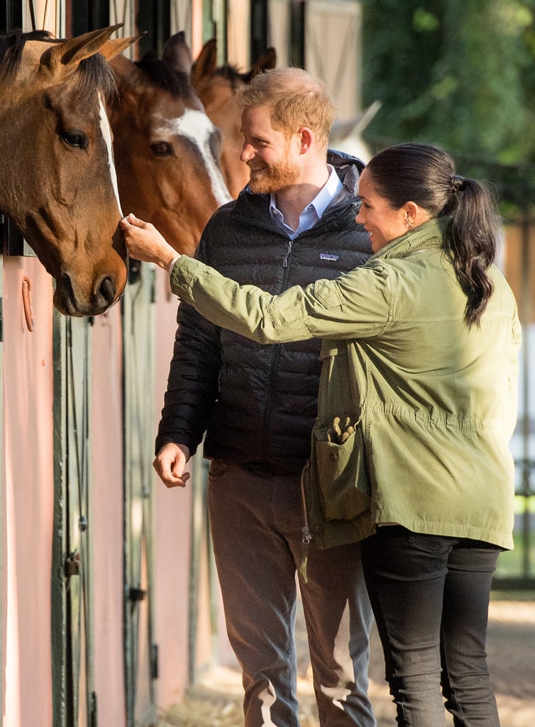 Meghan and Harry With Horses on Morocco Tour February 2019