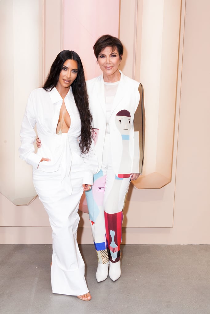 Kim Kardashian's White Shirt and Skirt June 2018