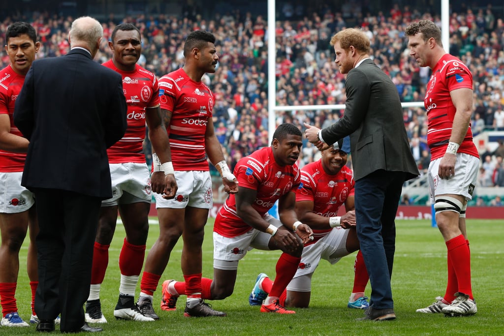 Prince Harry at Army Navy Rugby Match May 2017