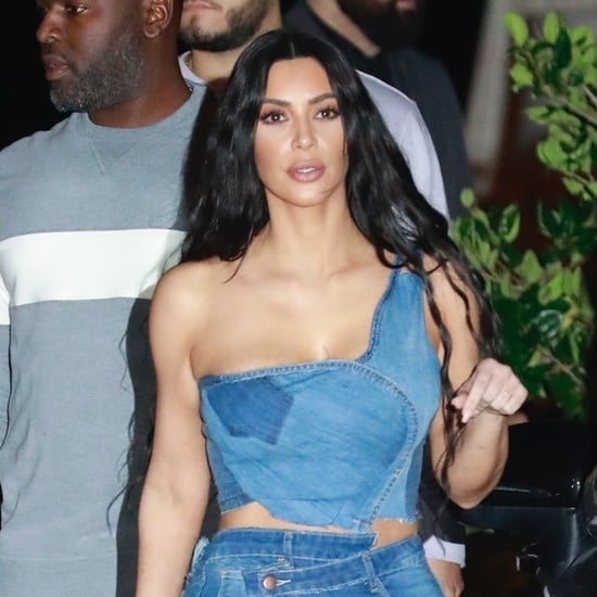 Kim Kardashian Denim Outfit With Kanye West February 2019